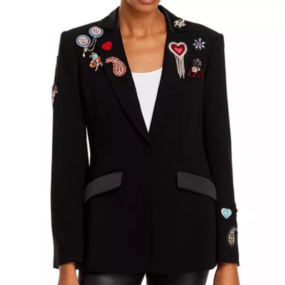 cinq a sept Jackets & Blazers - Cinq à Sept Black Embellished Blazer